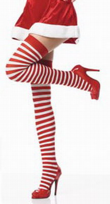 Red and White Striped Christmas Stocking